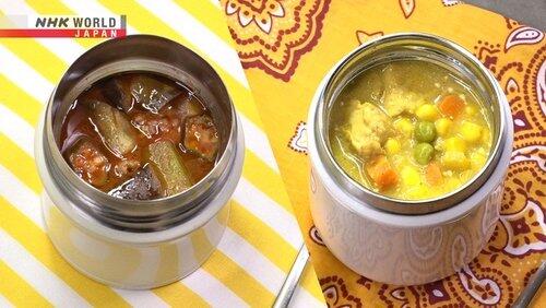 Curry Soup Bento & Creamy Kabocha Soup Curry Soup Bento & Creamy Kabocha Soup