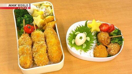 Dashimaki Egg Sandwich Bento & Fried Meat-wrapped Quail Eggs Bento Dashimaki Egg Sandwich Bento & Fried Meat-wrapped Quail Eggs Bento