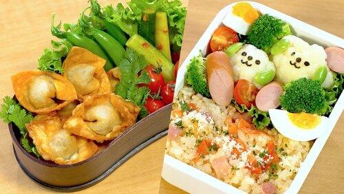 Fried Wonton Bento & Whole Tomato Pilaf Bento Fried Wonton Bento & Whole Tomato Pilaf Bento