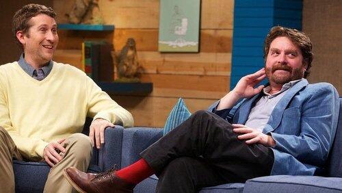 Zach Galifianakis Wears a Blue Jacket & Red Socks Zach Galifianakis Wears a Blue Jacket & Red Socks