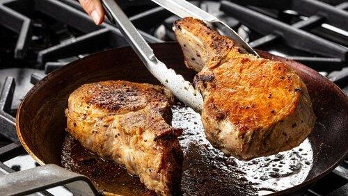 Pork Chops and Maple Cake Pork Chops and Maple Cake
