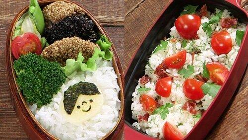 Italian-style Chirashi Sushi Bento & Sesame Nuggets Bento Italian-style Chirashi Sushi Bento & Sesame Nuggets Bento