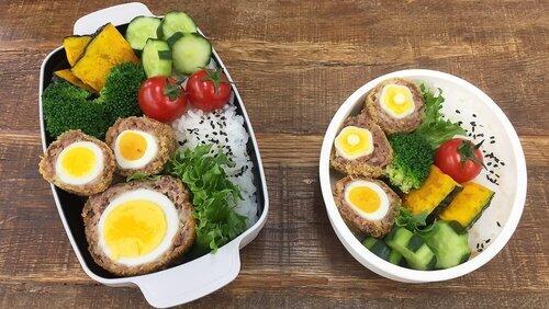 Sukiyaki Soboro Bento & Scotch Egg Bento Sukiyaki Soboro Bento & Scotch Egg Bento