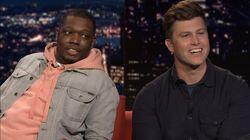 Michael Che & Colin Jost, Kaitlyn Dever, BTS Michael Che & Colin Jost, Kaitlyn Dever, BTS
