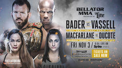Bellator 186: Bader vs. Vassell Bellator 186: Bader vs. Vassell