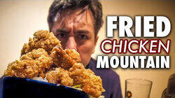 Eating a Mountain of Crispy Japanese Fried Chicken Eating a Mountain of Crispy Japanese Fried Chicken
