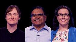 Jen Feldman Vs. Santhosh Sastry Vs. Sarah Preisinger, Show # 9100. Jen Feldman Vs. Santhosh Sastry Vs. Sarah Preisinger, Show # 9100.