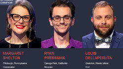 Margaret Shelton Vs. Ryan Pressman Vs. Louis DellaPeruta, show # 8524. Margaret Shelton Vs. Ryan Pressman Vs. Louis DellaPeruta, show # 8524.