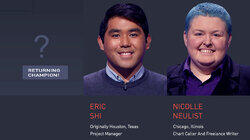 Matt Amodio Vs. Eric Shi Vs. Nicolle Neulist, show # 8400. Season Finale Matt Amodio Vs. Eric Shi Vs. Nicolle Neulist, show # 8400. Season Finale