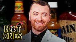 Sam Smith Screams in Pain While Eating Spicy Wings Sam Smith Screams in Pain While Eating Spicy Wings