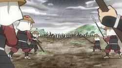 In the Center of Okehazama, Yoshimoto Yells In the Center of Okehazama, Yoshimoto Yells