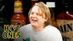 Lewis Capaldi Grasps for a Lifeline While Eating Spicy Wings Lewis Capaldi Grasps for a Lifeline While Eating Spicy Wings