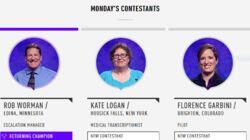 Rob Worman Vs. Kate Logan Vs. Florence Garbini, show # 7636.