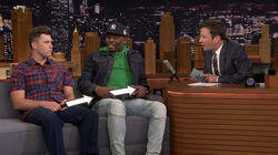 Michael Che, Colin Jost, Henry Golding, Justin Thomas, Dusty Slay Michael Che, Colin Jost, Henry Golding, Justin Thomas, Dusty Slay
