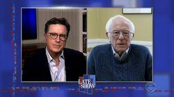 Stephen Colbert from home, with Bernie Sanders, Brandi Carlile Stephen Colbert from home, with Bernie Sanders, Brandi Carlile