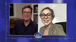 Stephen Colbert from home, with Chance the Rapper, Jim James, Lady Gaga Stephen Colbert from home, with Chance the Rapper, Jim James, Lady Gaga