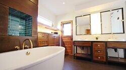 Metal Fireplace, Brick Wall and Cork Floor Metal Fireplace, Brick Wall and Cork Floor