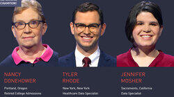 Nancy Donehower Vs. Tyler Rhode Vs. Jennifer Mosher, show # 8433. Nancy Donehower Vs. Tyler Rhode Vs. Jennifer Mosher, show # 8433.