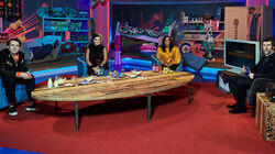 Jonathan Ross, Kiri Pritchard-McLean, and Shazia Mirza Jonathan Ross, Kiri Pritchard-McLean, and Shazia Mirza