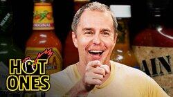 Sam Rockwell Monologues His Pain While Eating Spicy Wings Sam Rockwell Monologues His Pain While Eating Spicy Wings