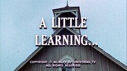 A Little Learning