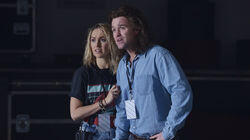Backstage at Live Aid
