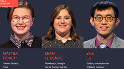 Mattea Roach Vs. Leah Q. Pence Vs. Zhe Lu, show # 8552. Mattea Roach Vs. Leah Q. Pence Vs. Zhe Lu, show # 8552.