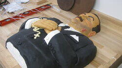 Coffins, Costumes and a Cake on a Gurney Coffins, Costumes and a Cake on a Gurney