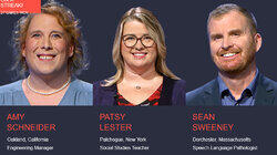 Amy Schneider Vs. Patsy Lester Vs. Sean Sweeney, show # 8485. Amy Schneider Vs. Patsy Lester Vs. Sean Sweeney, show # 8485.