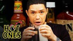 Trevor Noah Rides a Pain Rollercoaster While Eating Spicy Wings Trevor Noah Rides a Pain Rollercoaster While Eating Spicy Wings