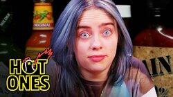 Billie Eilish Freaks Out While Eating Spicy Wings Billie Eilish Freaks Out While Eating Spicy Wings
