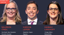 Maureen O'Neil Vs. Karson Leperi Vs. Hannah Langhoff, show # 8529. Maureen O'Neil Vs. Karson Leperi Vs. Hannah Langhoff, show # 8529.