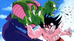 Goku Hangs On
