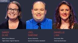 Sandy Olive Vs. Joel Simeone Vs. Danielle Linn, show # 8363. Sandy Olive Vs. Joel Simeone Vs. Danielle Linn, show # 8363.
