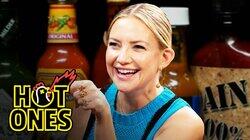 Kate Hudson Stays Positive While Eating Spicy Wings Kate Hudson Stays Positive While Eating Spicy Wings