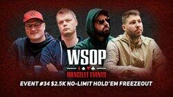Event #34 $2.5K No-Limit Hold'em Freezeout Event #34 $2.5K No-Limit Hold'em Freezeout