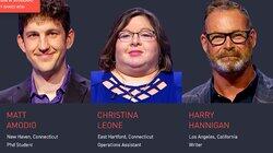 Matt Amodio Vs. Christina Leone Vs. Harry Hannigan, show # 8392. Matt Amodio Vs. Christina Leone Vs. Harry Hannigan, show # 8392.