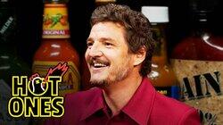 Pedro Pascal Cries From His Head While Eating Spicy Wings Pedro Pascal Cries From His Head While Eating Spicy Wings