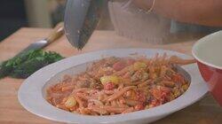 Spicy Charred Tomato Pasta with Hot Sausage or Chickpeas Spicy Charred Tomato Pasta with Hot Sausage or Chickpeas