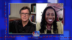 Stephen Colbert from home, with Sherrilyn Ifill, Mike Birbiglia Stephen Colbert from home, with Sherrilyn Ifill, Mike Birbiglia