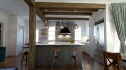 Majestic Folk Victorian Gets American Style Mega-Kitchen