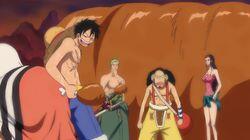 The Straw Hats Stunned! Enter: A Samaura's Horrifying Severed Head! The Straw Hats Stunned! Enter: A Samaura's Horrifying Severed Head!