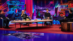Stephen Mangan, Sara Cox, and Phil Wang Stephen Mangan, Sara Cox, and Phil Wang