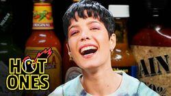 Halsey Experiences the Jersey Devil While Eating Spicy Wings Halsey Experiences the Jersey Devil While Eating Spicy Wings