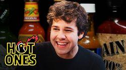 David Dobrik Experiences Real Pain While Eating Spicy Wings David Dobrik Experiences Real Pain While Eating Spicy Wings