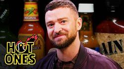 Justin Timberlake Cries a River While Eating Spicy Wings Justin Timberlake Cries a River While Eating Spicy Wings